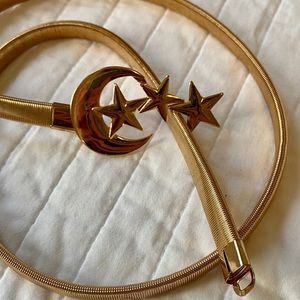 ModCloth Gold Moon and Stars Stretchy Witchy Belt